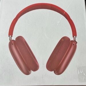 Max with Smart Case Red Over-Ear Headphones